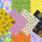 I SPY NOVELTY Flower Floral Assortment set FS1 Fabric Quilt 4 inch Squares KL1