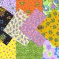 I SPY NOVELTY Flower Floral Assortment set FS1 Fabric Quilt 4 inch Squares KL1