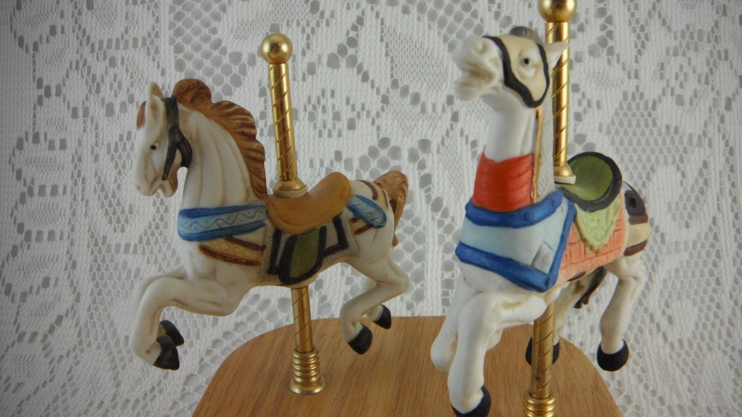 Art Memory Limited Edition Carousel Series 9742 Music Box Horses Ponies ...