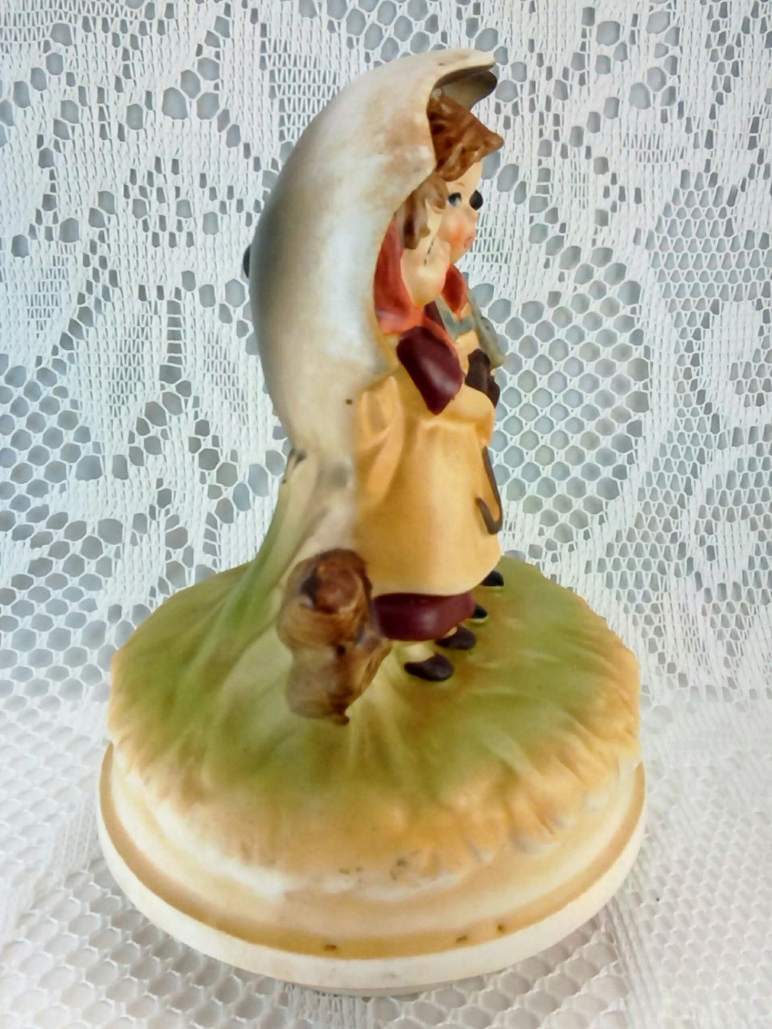 Sankyo Japan Vintage Music Box Kids play Raindrops Keep Falling on My