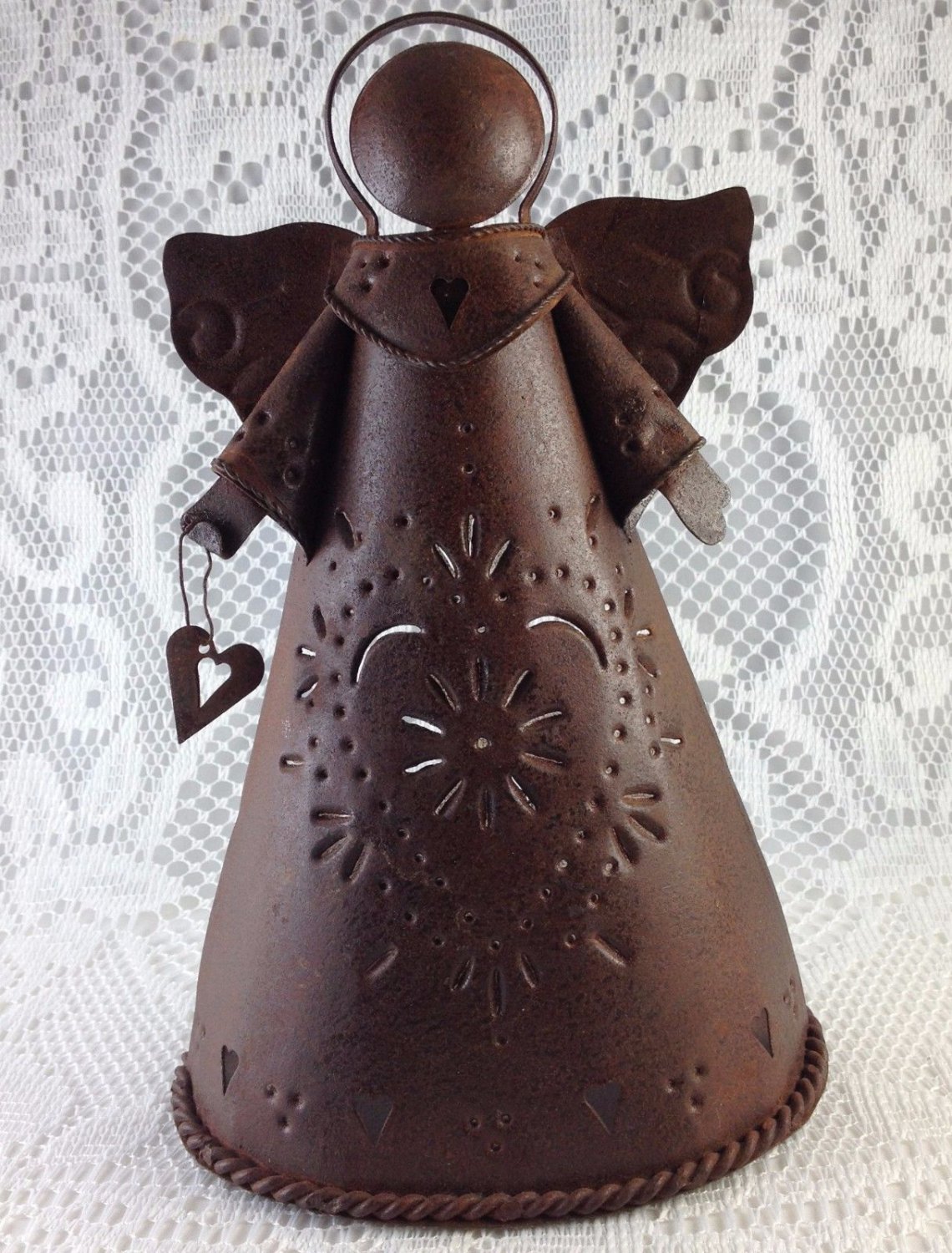 Vintage Metal Angel Candle Holder tblxs3