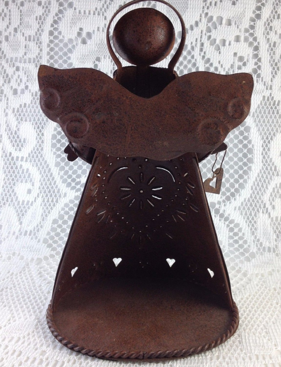 Vintage Metal Angel Candle Holder tblxs3