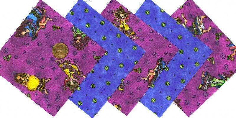 20 4 inch Wild Wacky Women 100% Cotton Fabric Quilt Craft Squares OSR5