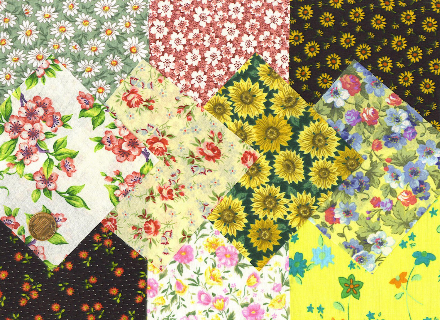I spy flower floral assortment fabric novelty multi square fa set 1a I spy flower floral assortment fabric novelty multi square fa set 1a