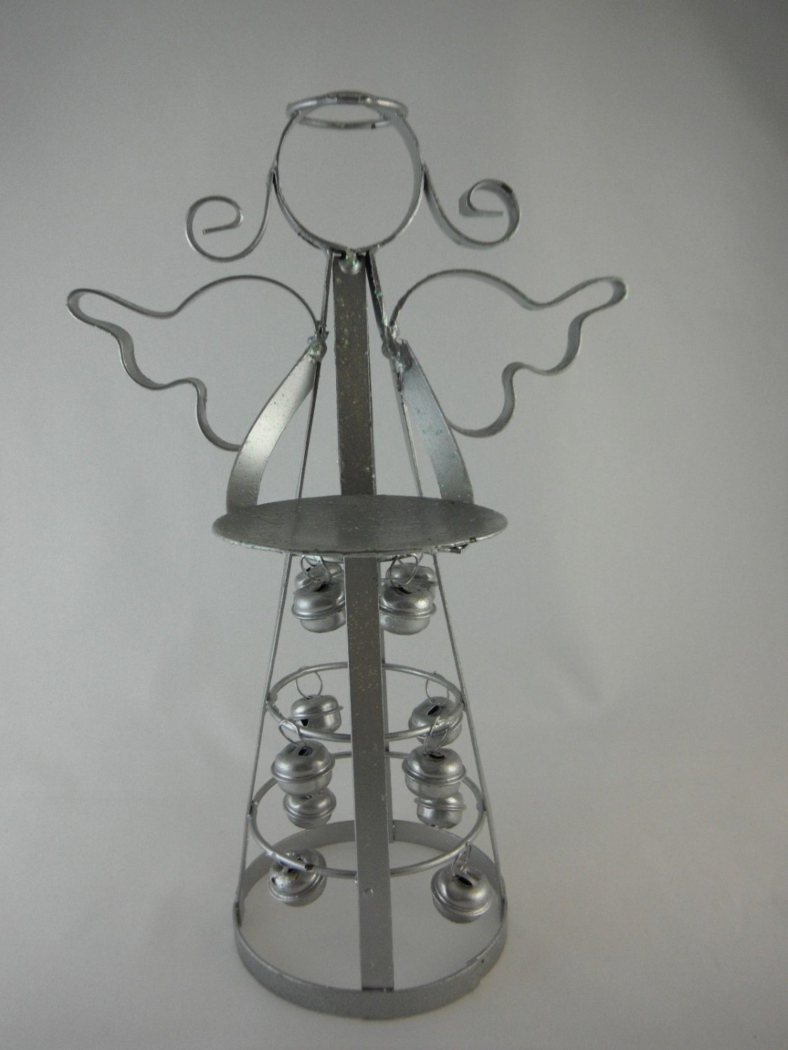 Metal Angel Candle Holder Decorative Bells Skirt Christmas or Everyday
