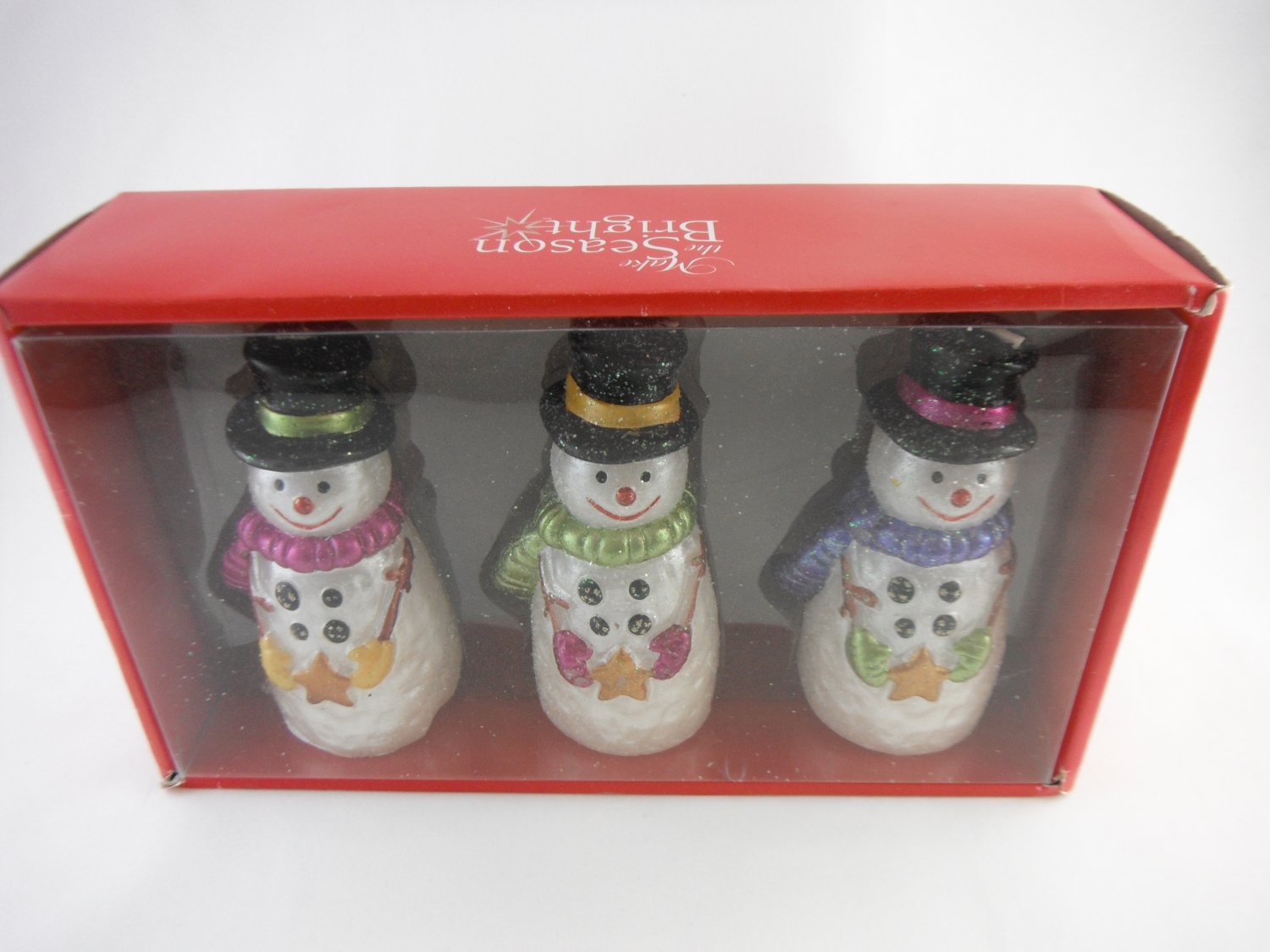 Kohl's Make The Season Bright Snowpeople Candles tbljr1