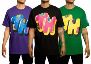 The Hundreds 'Patchwork' T Shirt - Purple