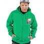 The Hundreds Green 'Weather' Zip Up Mens Hoodie - Size XL