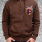The Hundreds 'Heat' Zip Up Mens Hooded Sweatshirt Brown - Size XL