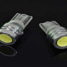 1W T10 White Wedge Signal Indicator Lights - Pair (DC 12V)