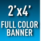 2'x4' Full Color Outdoor Banner