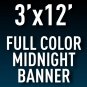 3'x12' Midnight Full Color Outdoor Banner
