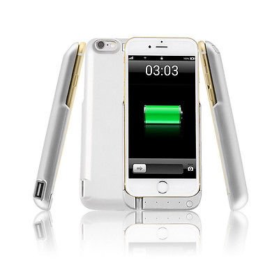 Battery Case for iPhone 6S Plus, iPhone 6 Plus - White
