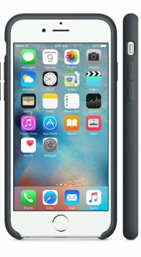Silicone Cover for iPhone 6, iPhone 6S - Charcoal Gray