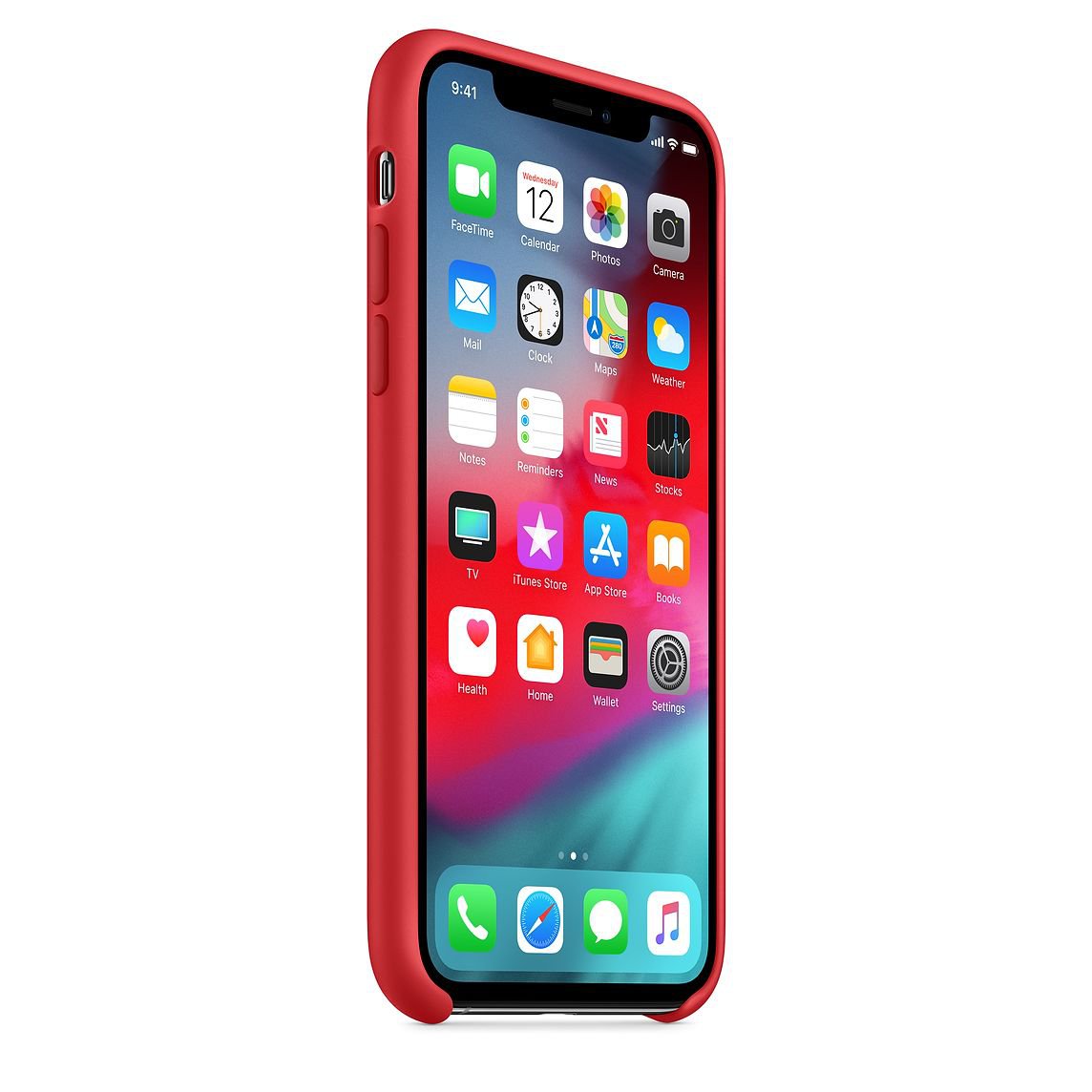 Silicone Cover for iPhone XS - Red