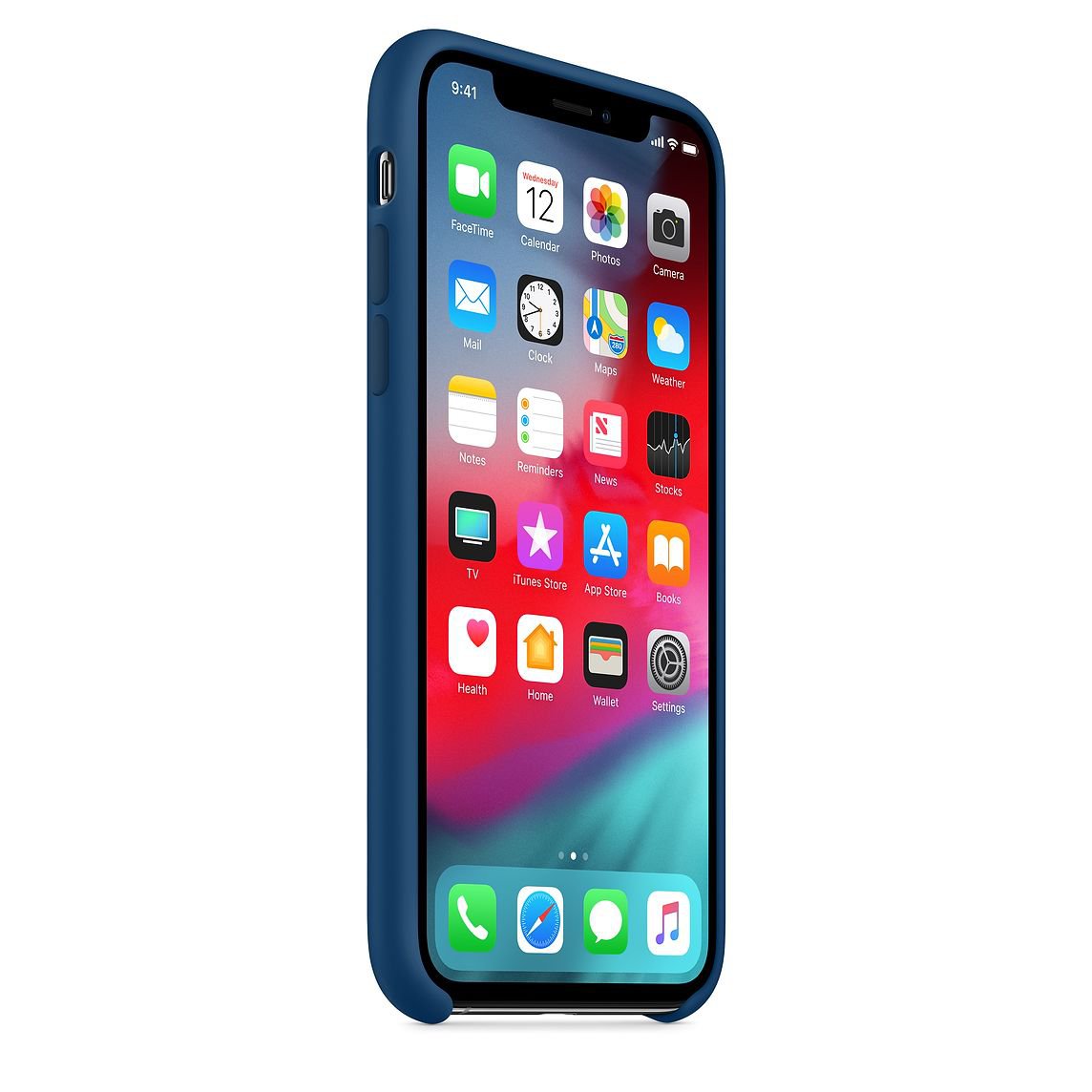 Silicone Cover for iPhone XS - Blue Horizon