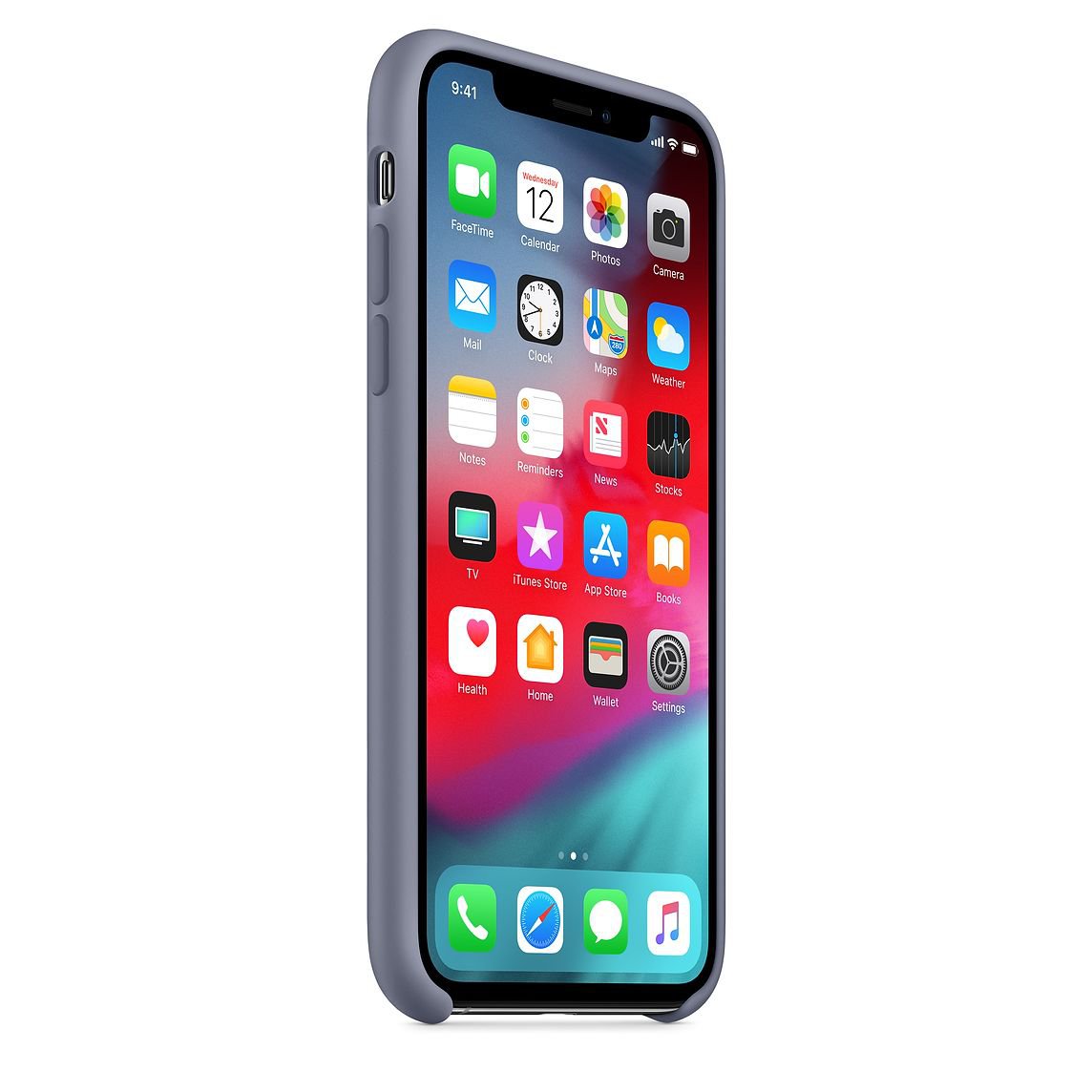 Silicone Cover for iPhone XS - Lavender Gray