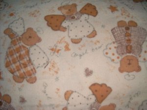 MadieBs Soft Angel Bear Flannel   Crib Sheet Custom New