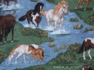MadieBs /Wild Horses Stream River Crib Sheet Custom New