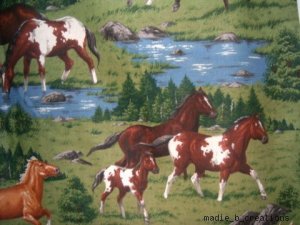 MadieBs Hores in the Meadow Custom  Window Valance New
