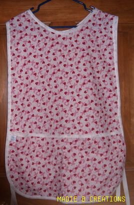 MadieBs Small Red Hearts Custom Smock Cobbler Apron
