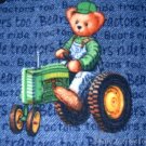 MadieBs Teddy on Tractor  Toddler Baby Blanket 30c36