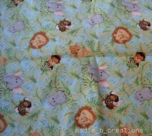 MadieBs Jungle Babies Sm  Custom /Toddler Bed Sheet Set