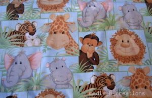 MadieBs Jungle babies Custom /Toddler Bed Sheet Set