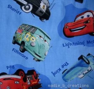 MadieBs Blue Cars McQueen Custom /Toddler Bed Sheet Set
