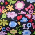 MadieBs Love Peace Floral  Crib/Toddler Bed Sheet Set
