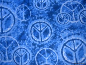 MadieBs Blue Peace Sign  Crib/Toddler Bed Sheet Set
