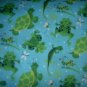 MadieBs Aqua Turtle Frog  Crib/Toddler Bed Sheet Set