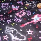 MadieBs Girls Rock Glitter  Crib/Toddler Bed Sheet Set