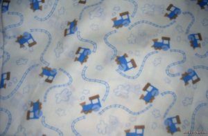 MadieBs Little Blue Train  Crib/Toddler Bed Sheet Set
