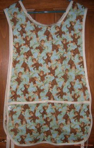 MadieBs Cute Jungle Monkey Custom Smock Cobbler Apron