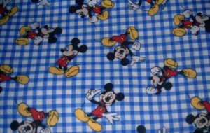 MadieBs Mickey Mouse Blue Check Personalized Pillowcase