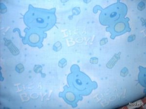 MadieBs Blue It's A  Boy Crib Sheet Custom New