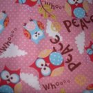 MadieBs Whimsy Owls Peaace  Custom  Pillowcase  w/Name