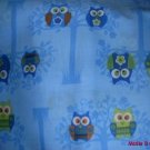 MadieBs Hoot Owls on Blue Custom  Pillowcase  w/Name