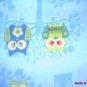 MadieBs Hoot Owls on Blue Custom Pillowcase w/Name