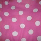 MadieBs Pink White Dot  Custom  Window Valance New