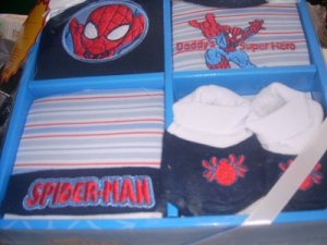 Marvel Spiderman 4pc. 100% Cotton Set NIB 0 to 6 mos.