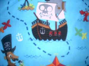 MadieBs Little Pirates Ship Ocean  Nap Pad Cover w/Name