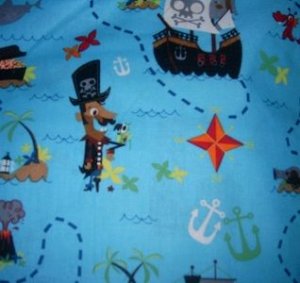 MadieBs Pirate Ship Cute Boys  Nap Mat Pad Cover w/Name