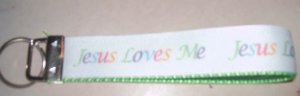MadieBs Jesus Loves Me Key Fob Wristlet New