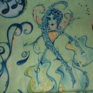 MadieBs Lite Lime Green Lady Guitars Music  Personalized Pillowcase