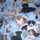 MadieBs Precious Dogs on Blue Personalized Pillowcase