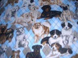 MadieBs Precious Dogs on Blue Personalized Pillowcase
