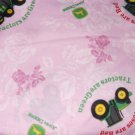 MadieBs  John Deere Tractors on Pink Cotton Toddler Bed Sheet Set 3 Pc