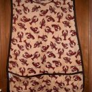 MadieBs Lobsters on Tan  Cotton Fabric Custom Smock Cobbler Apron